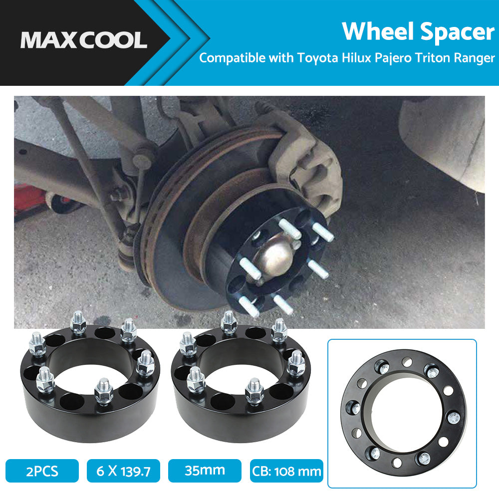 2PCS 35mm 6x139.7 Wheel Spacers Suitable For Toyota Hilux Pajero Triton Ranger-3