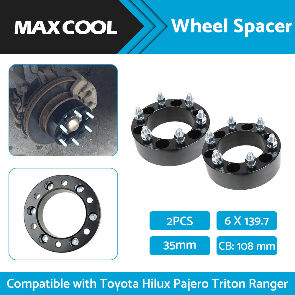 2PCS 35mm 6x139.7 Wheel Spacers Suitable For Toyota Hilux Pajero Triton Ranger-4
