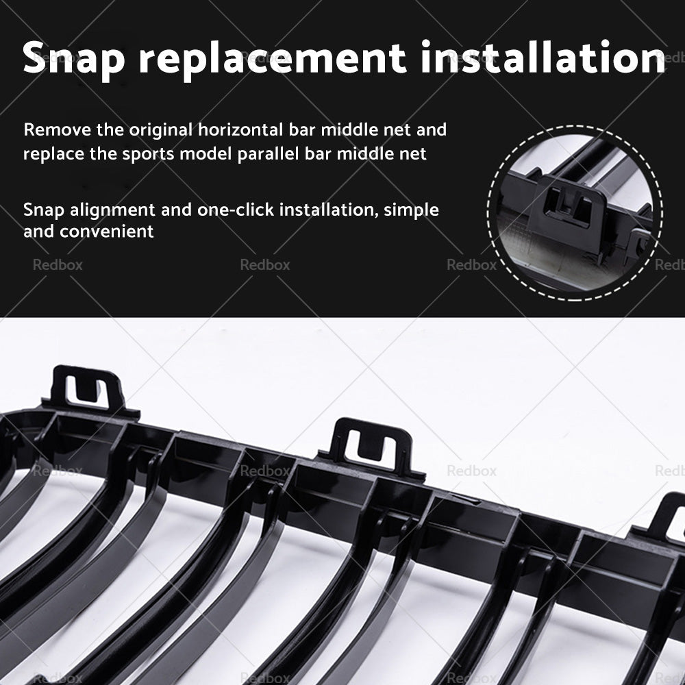 Bumper Grille Grill Suitable for BMW 4 Series F32 F33 F36 M3 F80 M4 Gloss Black-1