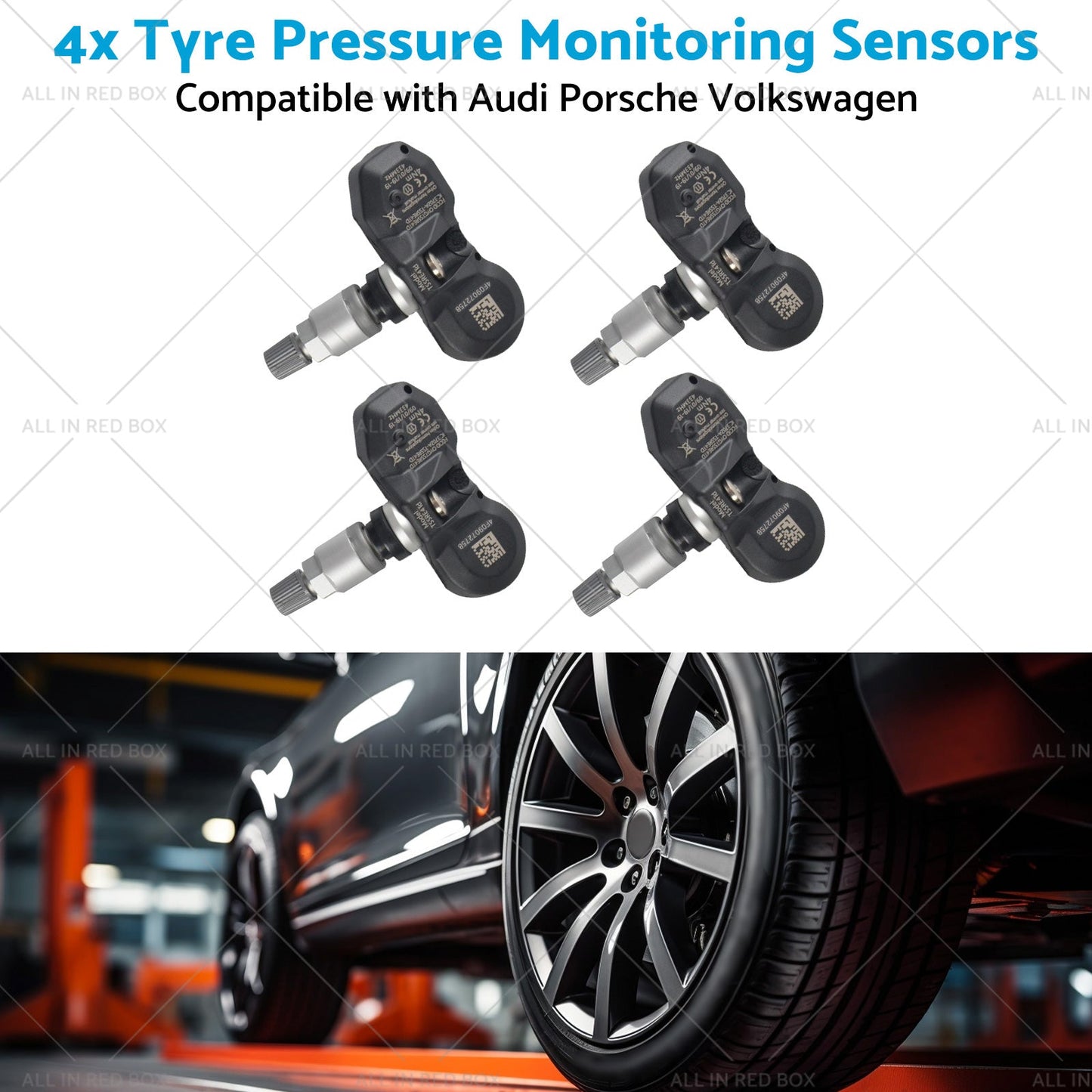 4x Tyre Pressure Monitoring Sensors Suitable for Audi Volkswagen Porsche 02-17-4
