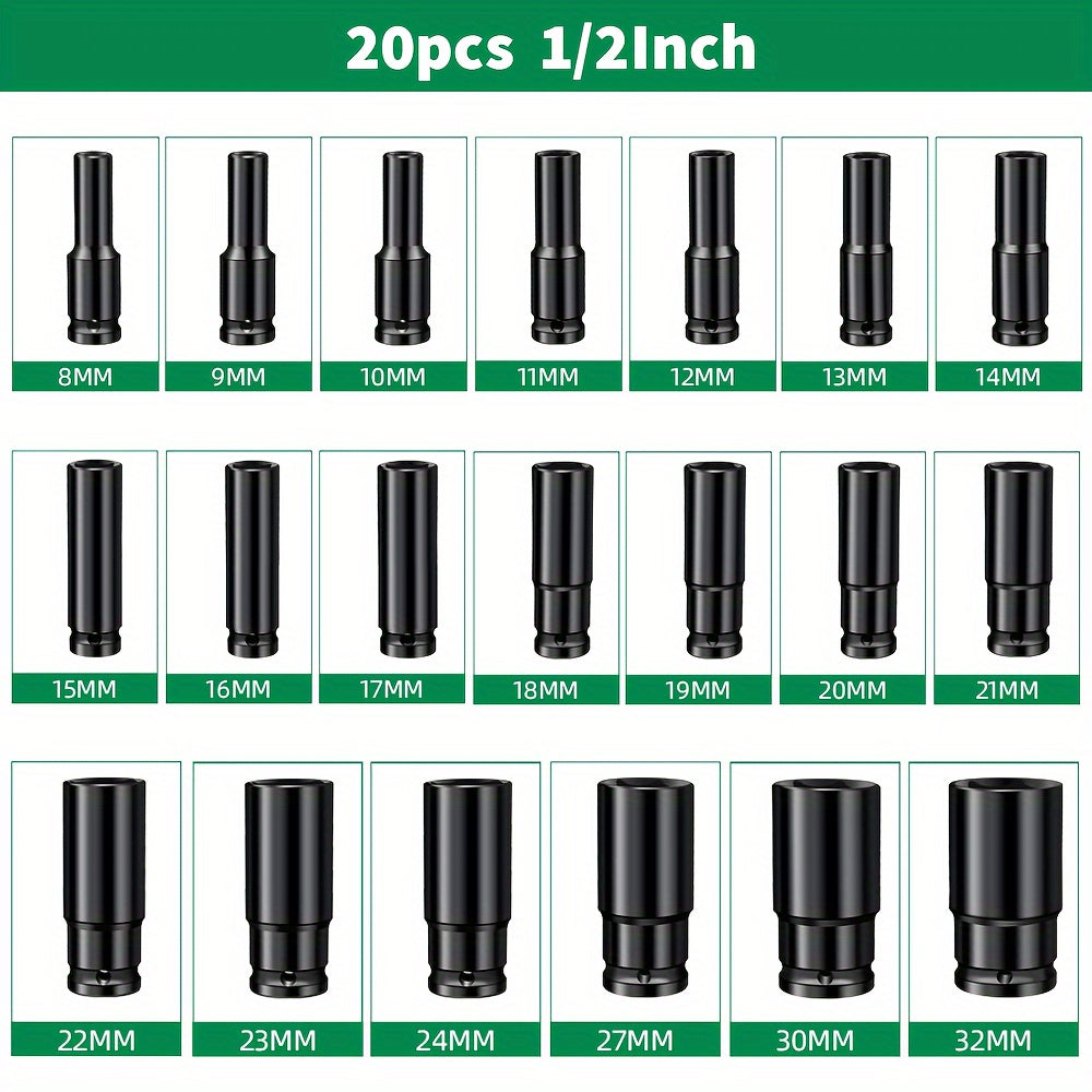 20X Metric Deep Impact Socket Set (8-32mm)-4