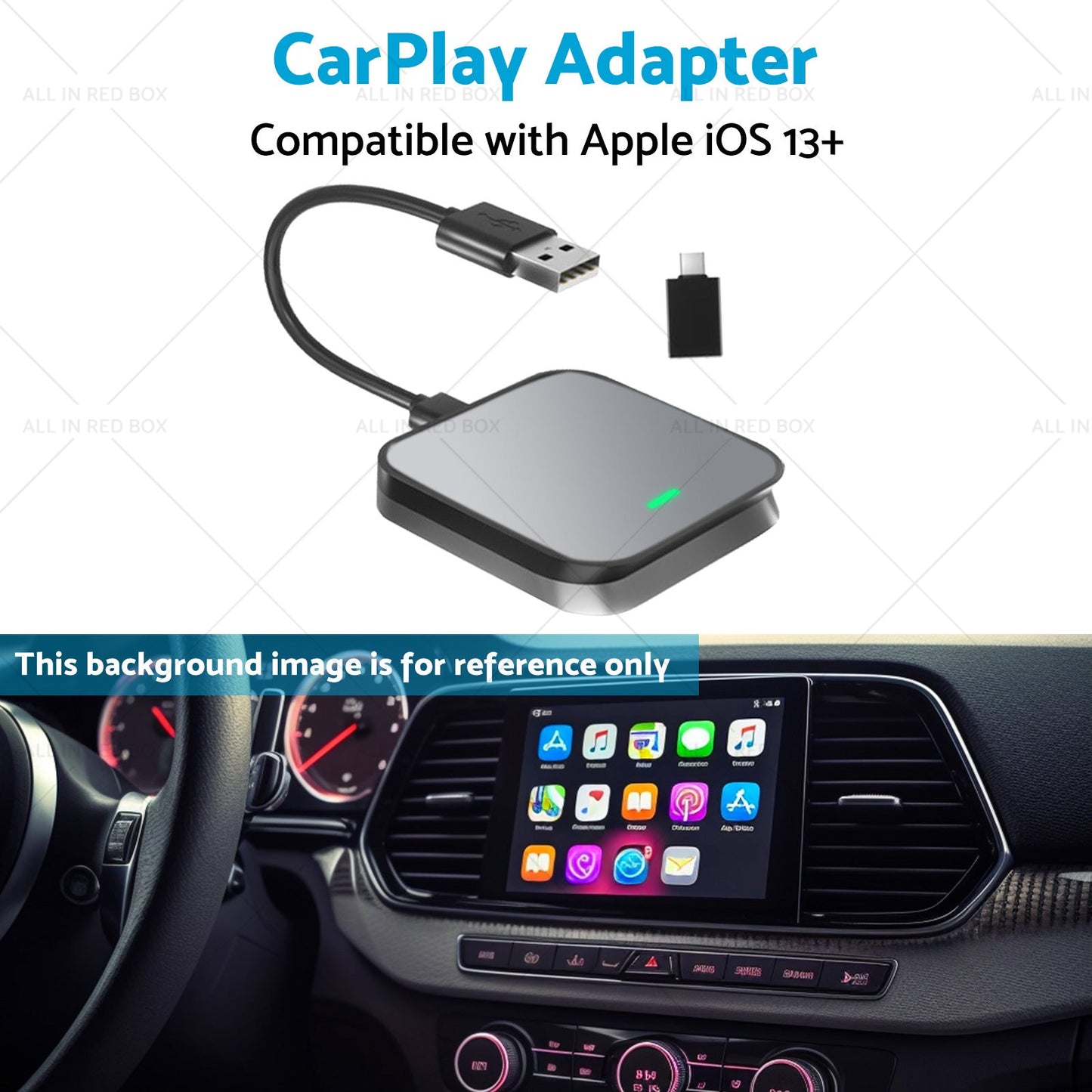 Gray Bluetooth USB Wireless Receiver Suitable for Apple CarPlay Adapter-4