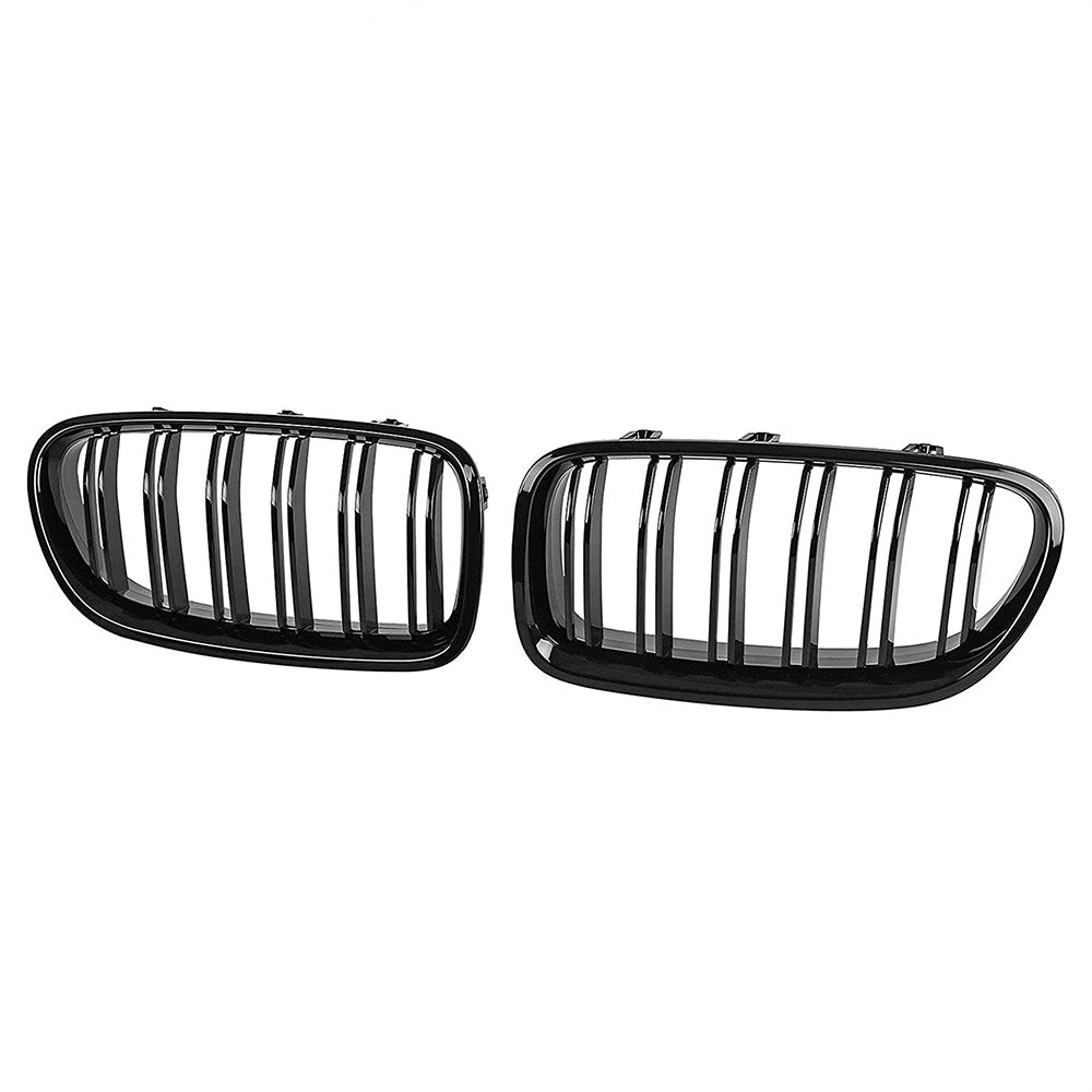 Bumper Bar Grill Grille Bodykit Suitable For BMW 5 Series F10 F11 Gloss Black-3