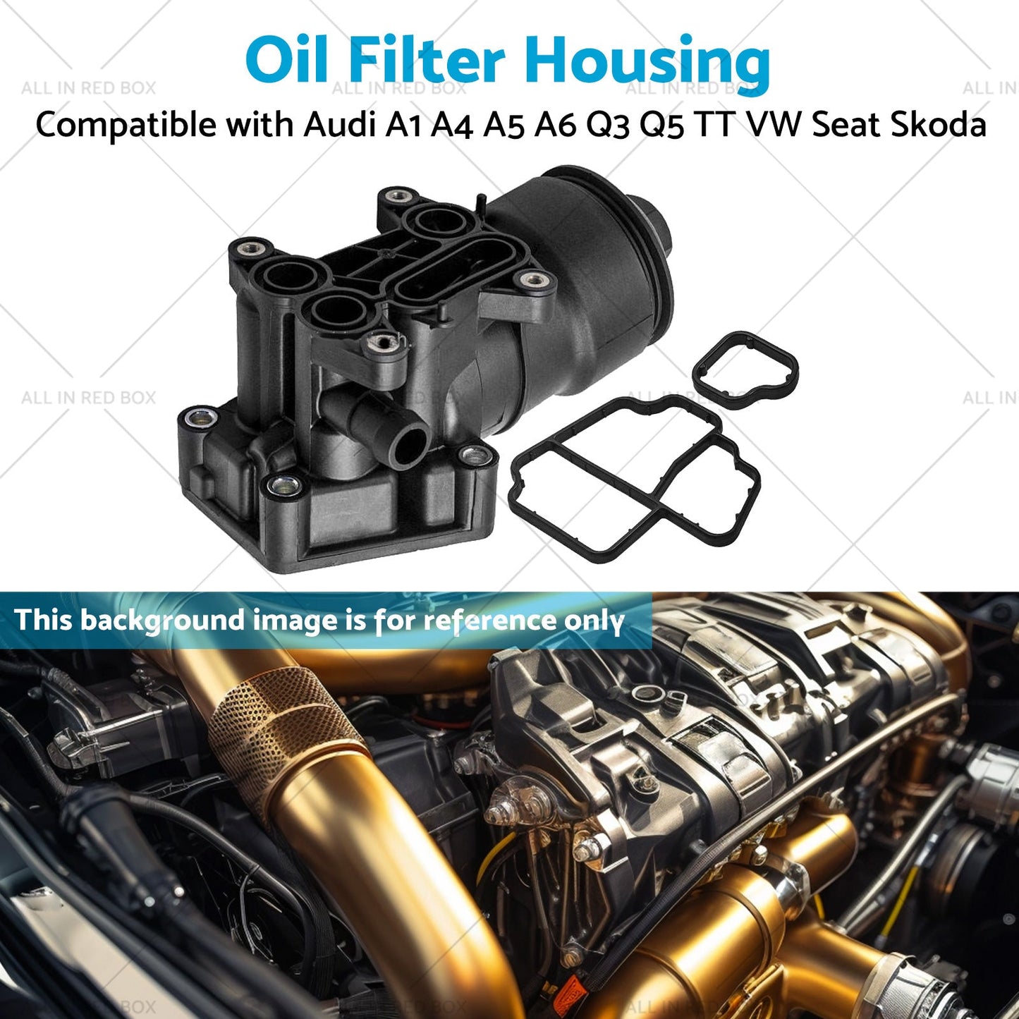 Oil Filter Housing 03L115389H Suitable for VW Seat Skoda Audi A1 A4 A5 A6 Q3 Q5-4