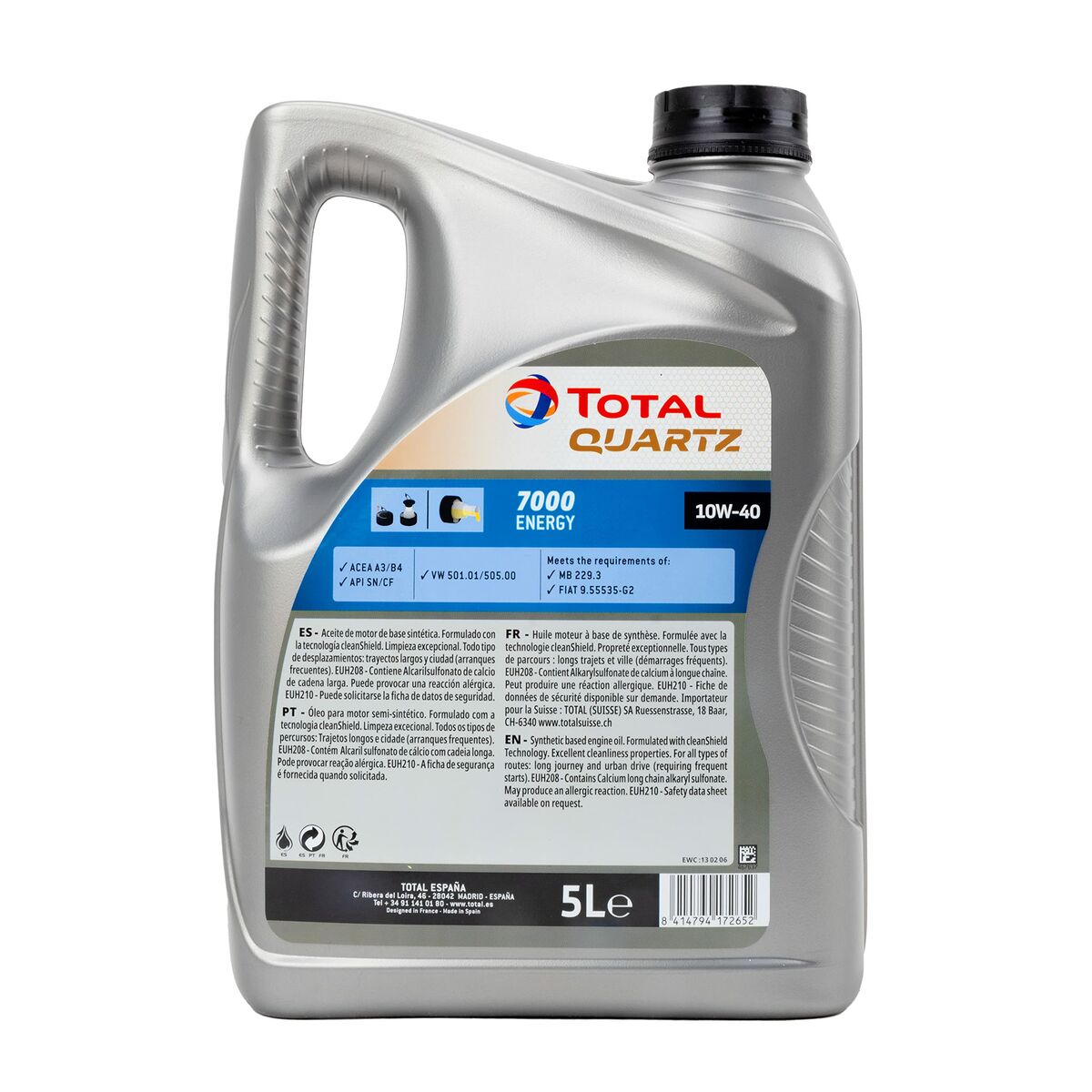 Car Motor Oil Total 7000 ENERGY 10W40 5 L-1