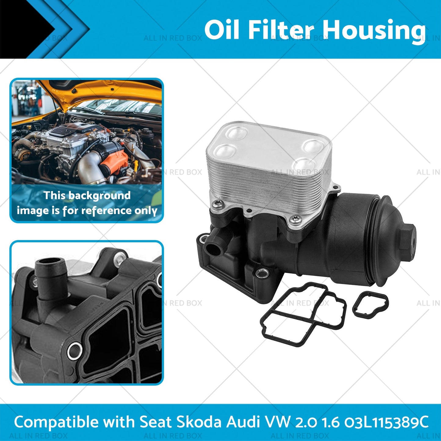 1x Oil Filter Housing Filter Cap and Gasket Suitable For Seat Skoda Audi VW 2. 0 1. 6-1