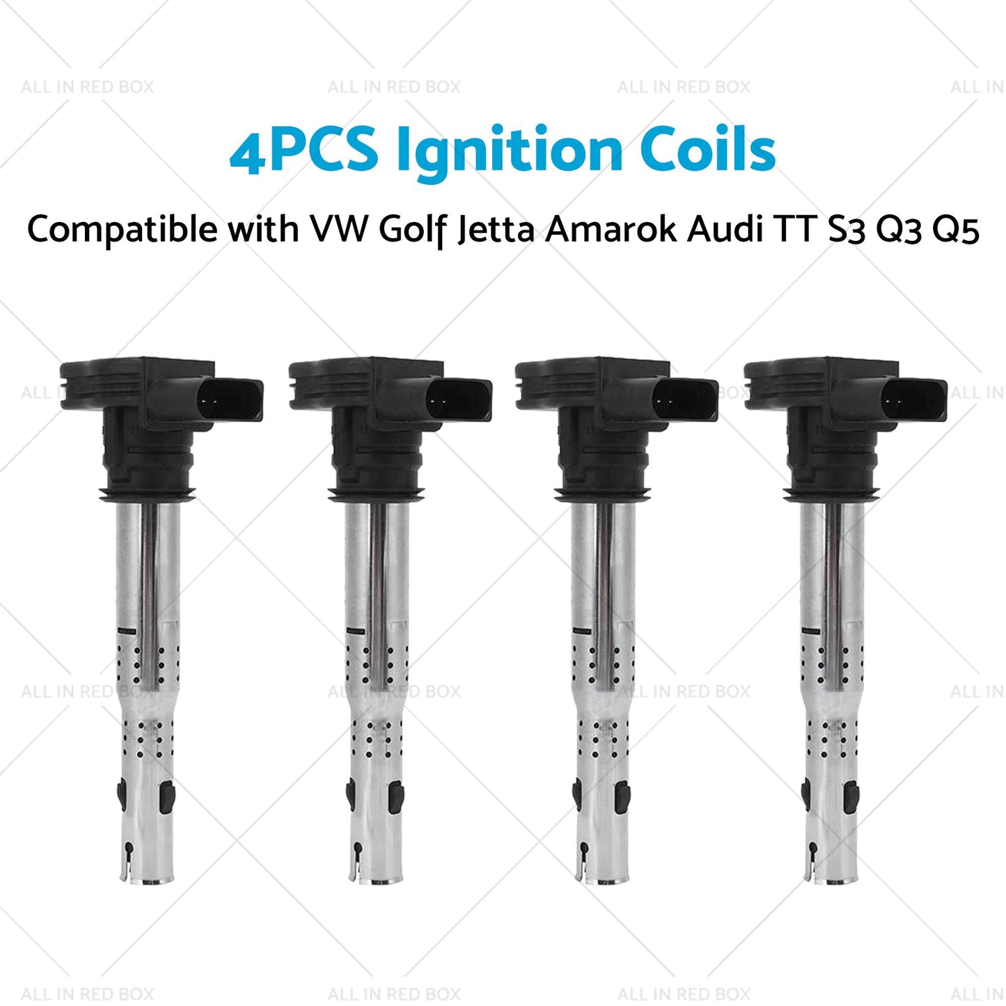 4PCS Ignition Coils Suitable for VW Golf Jetta Amarok Audi Q3 Q5 TT S3 1. 8L 2. 0L-3