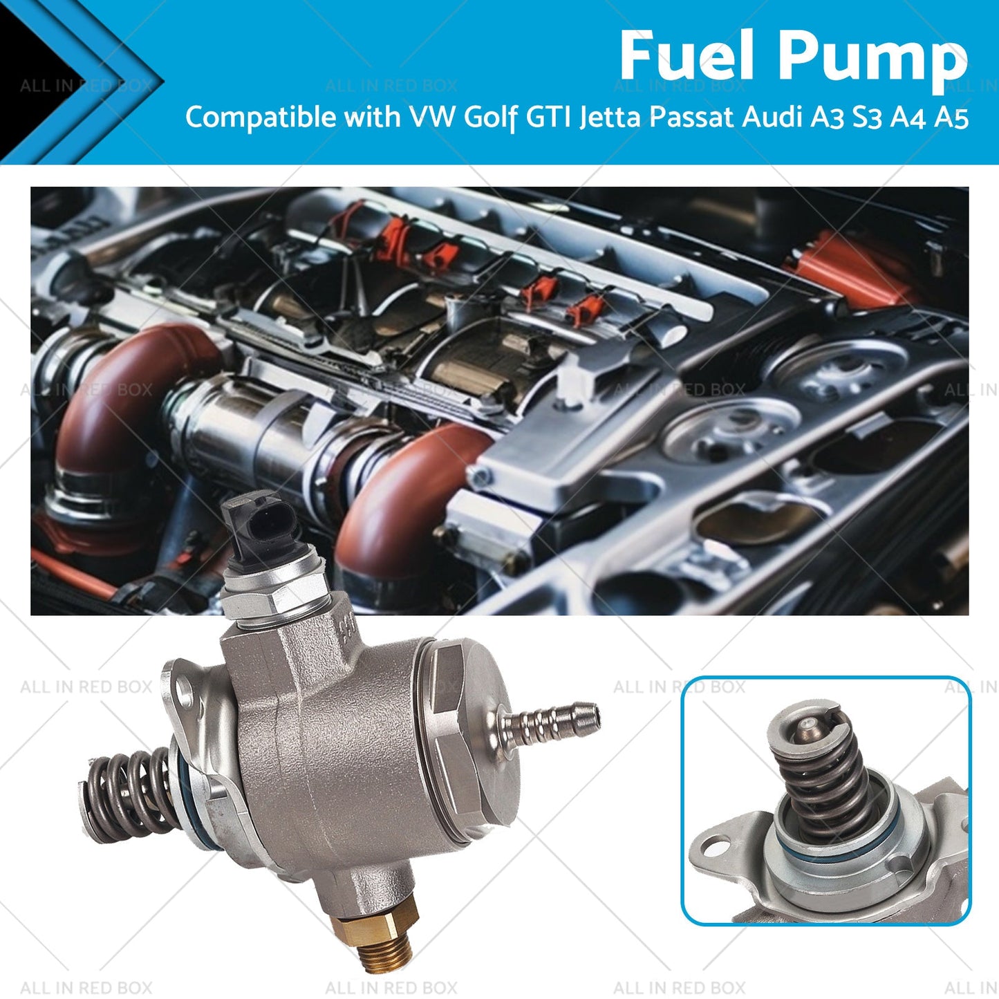 High Pressure Fuel Pump Suitable For VW Golf GTI R Audi A3 S3 Passat 06J127025L-0