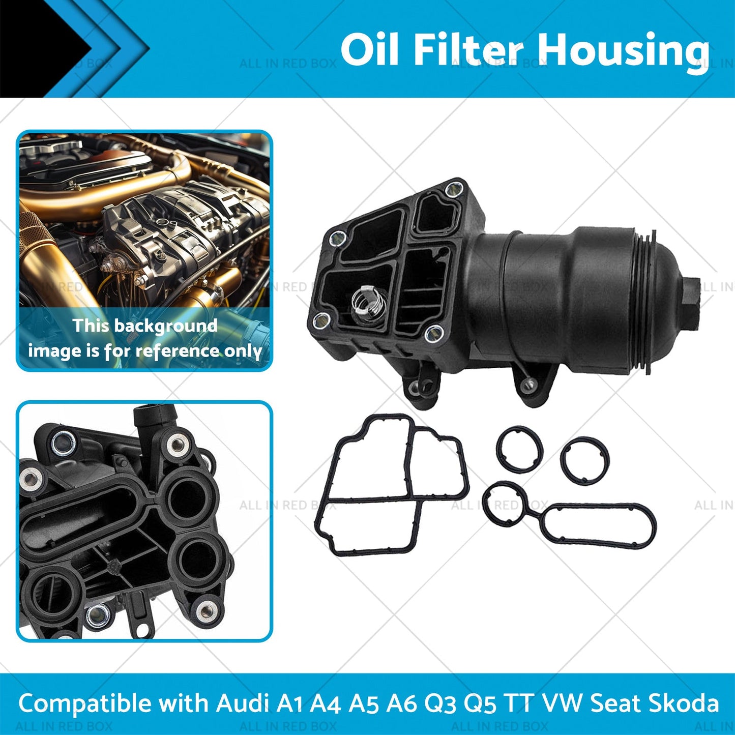 Oil Filter Housing 03L115389H Suitable for VW Seat Skoda Audi A1 A4 A5 A6 Q3 Q5-1