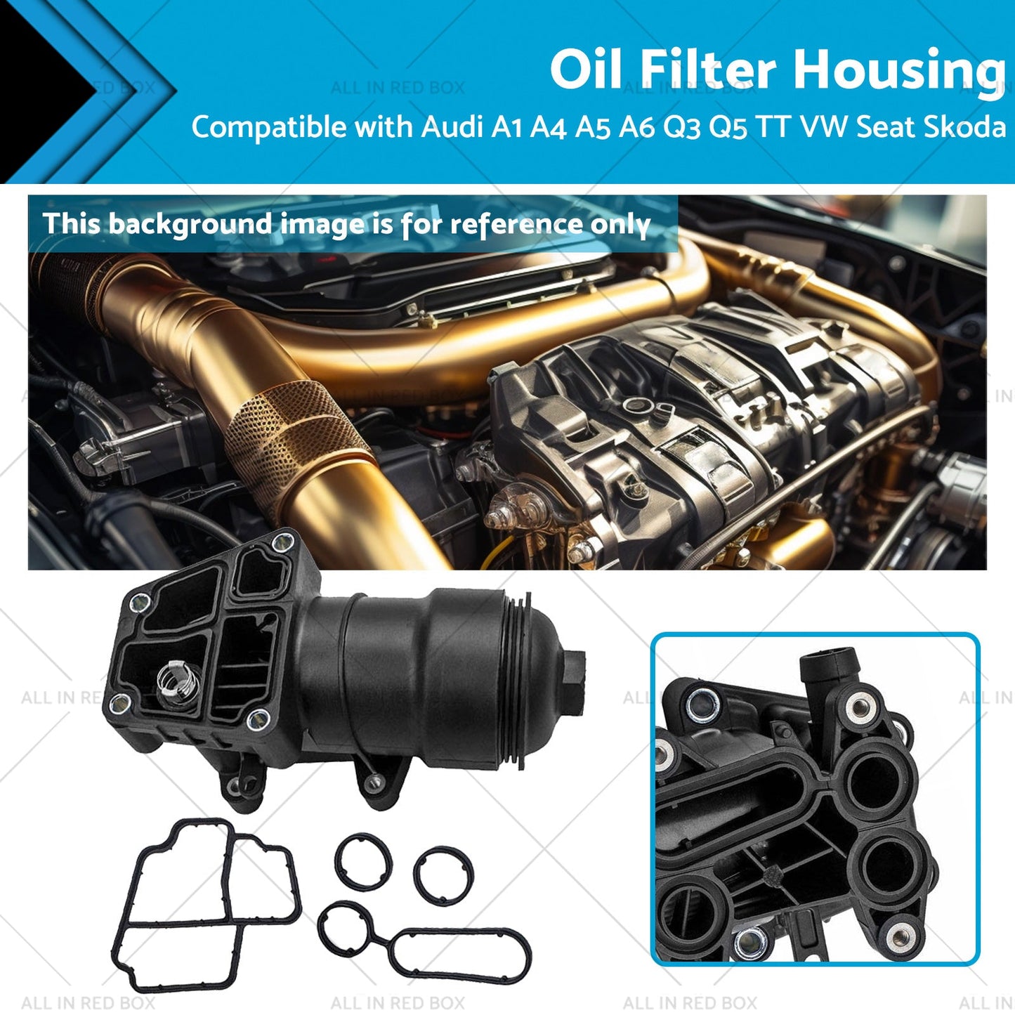Oil Filter Housing 03L115389H Suitable for VW Seat Skoda Audi A1 A4 A5 A6 Q3 Q5-0