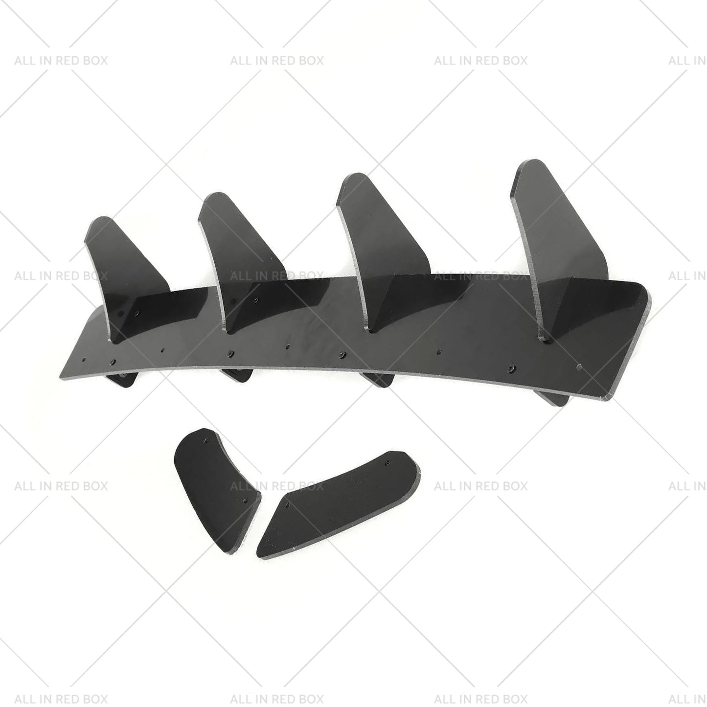 4 Fins Rear Bumper Diffuser Lip Spoiler Suitable For Volkswagen VW Golf MK7 GTI-3