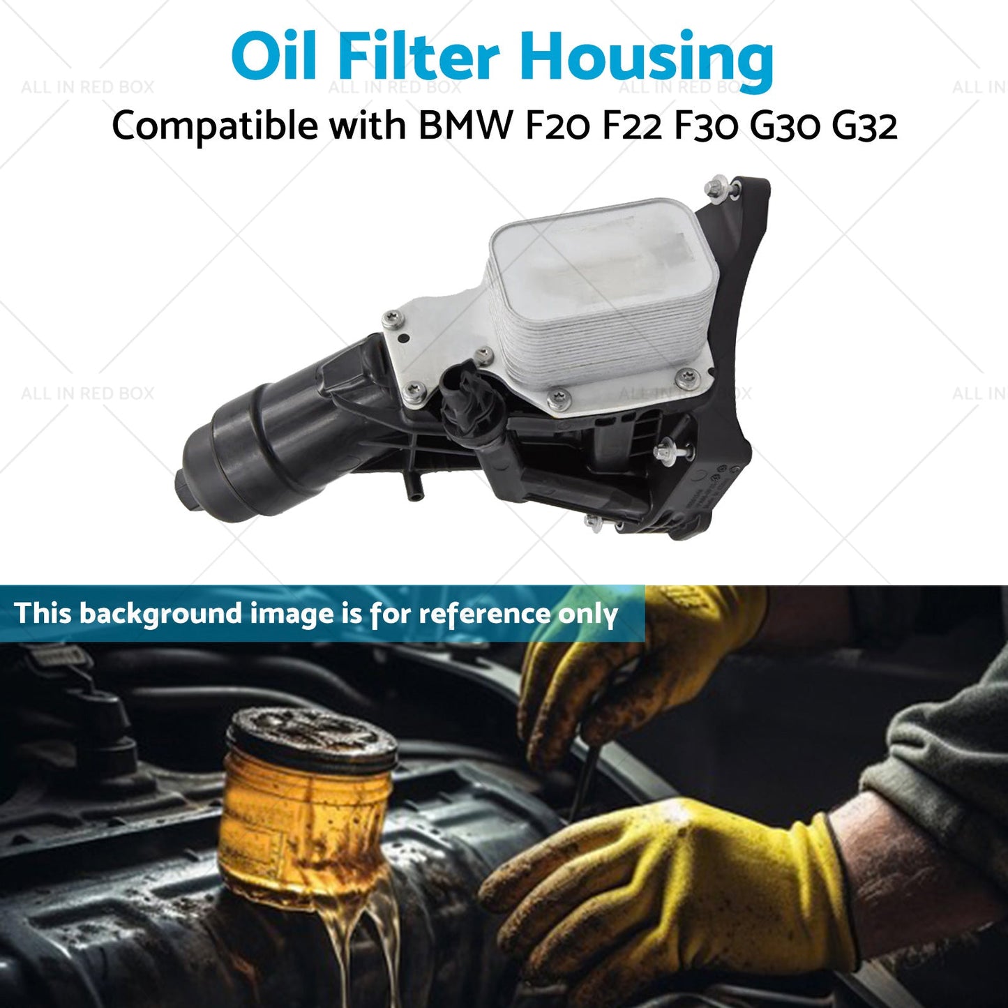 Black Engine Oil Cooler Filter Housing Suitable For BMW F20 F22 F30 G30 G32-4