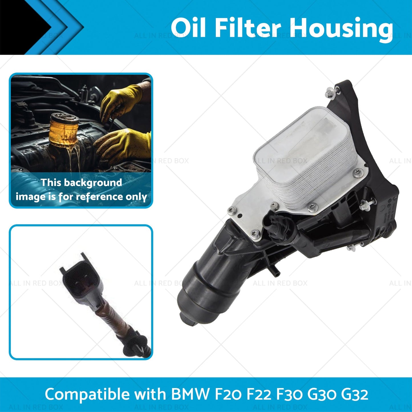 Black Engine Oil Cooler Filter Housing Suitable For BMW F20 F22 F30 G30 G32-1