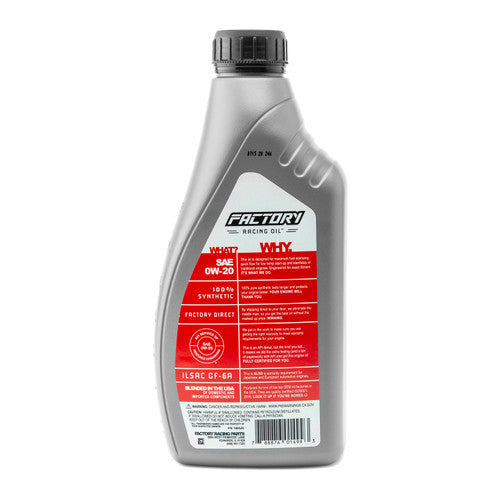 Factory Racing Parts 0W-20 4.5 Quart Oil Change Kit for Toyota Camry Rav4 Venza-4