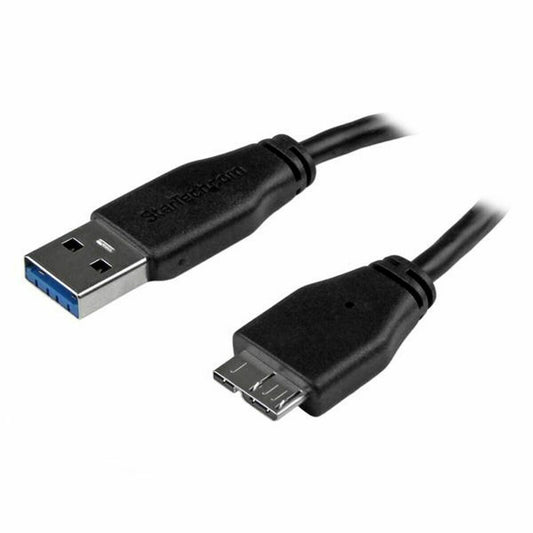 USB Cable to Micro USB Startech USB3AUB15CMS         Black-0