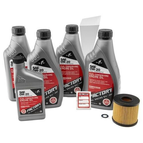 Factory Racing Parts 0W-20 4.5 Quart Oil Change Kit for Toyota Camry Rav4 Venza-0