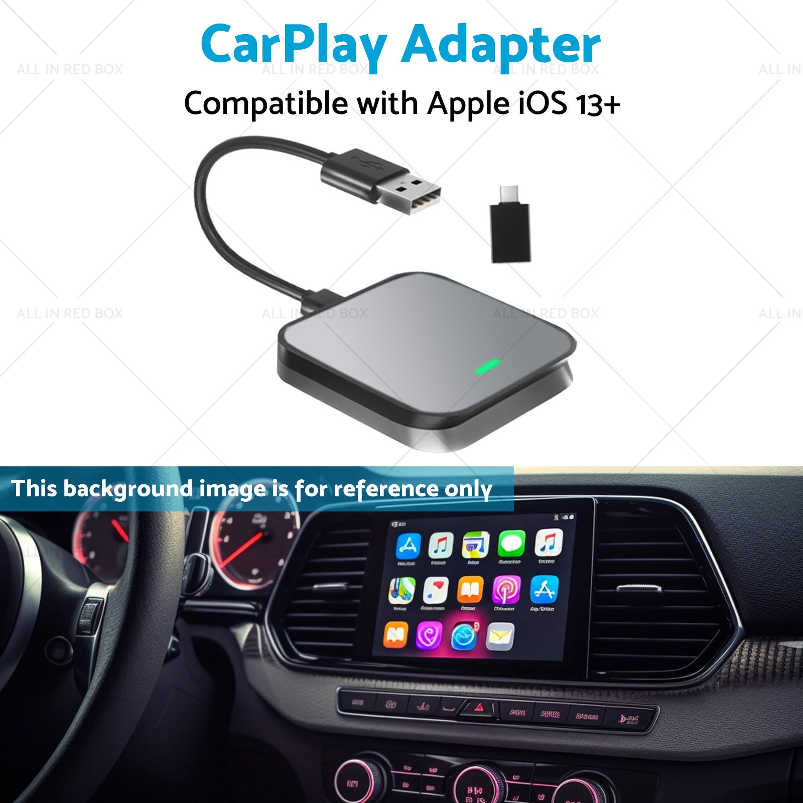 Gray Bluetooth USB Wireless Receiver Suitable for Apple CarPlay Adapter-4