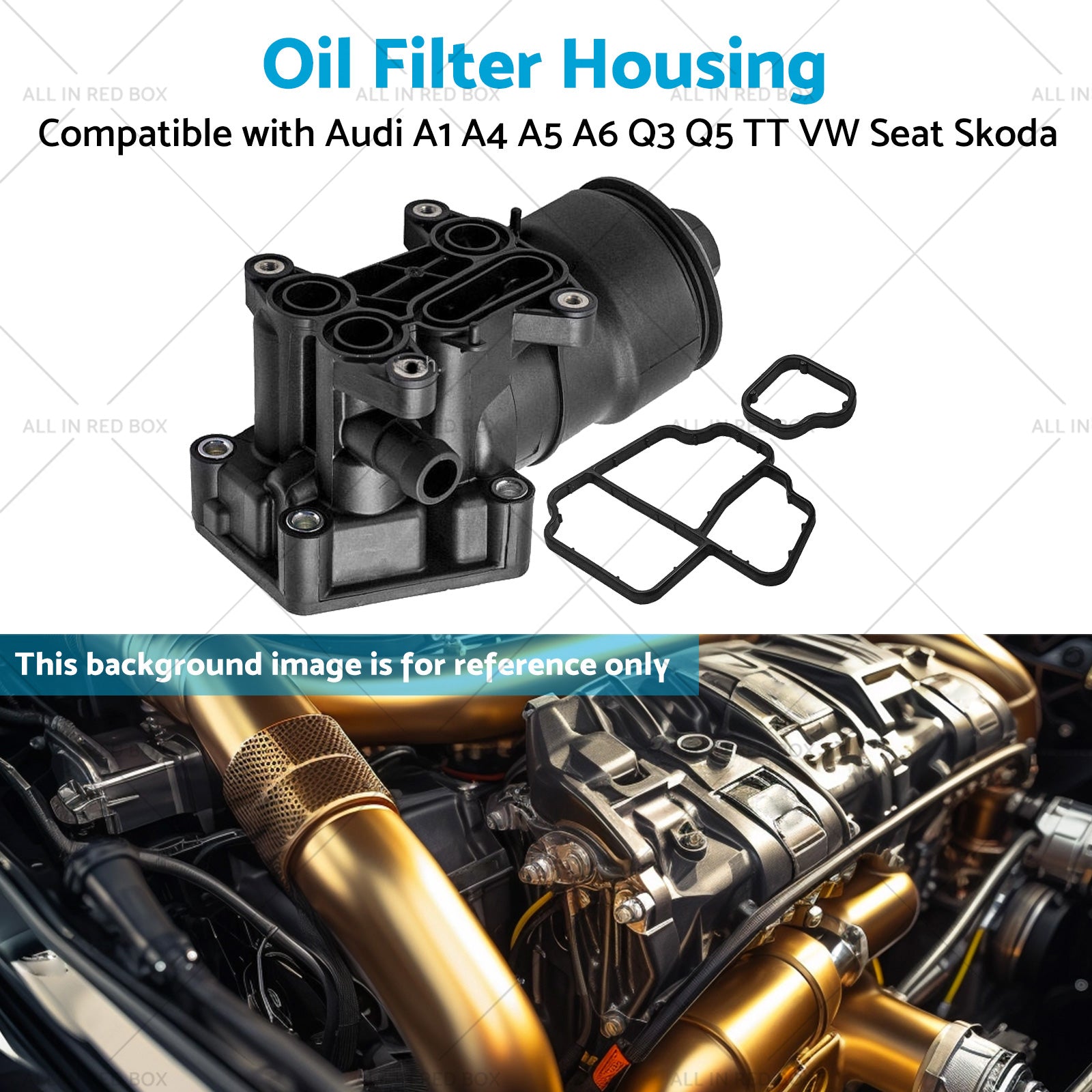 Oil Filter Housing 03L115389H Suitable for VW Seat Skoda Audi A1 A4 A5 A6 Q3 Q5-4