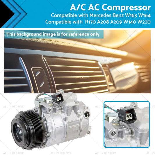 A or C AC Compressor Suitable for Mercedes Benz W163 W164 R170 A208 A209 W140 W220-0