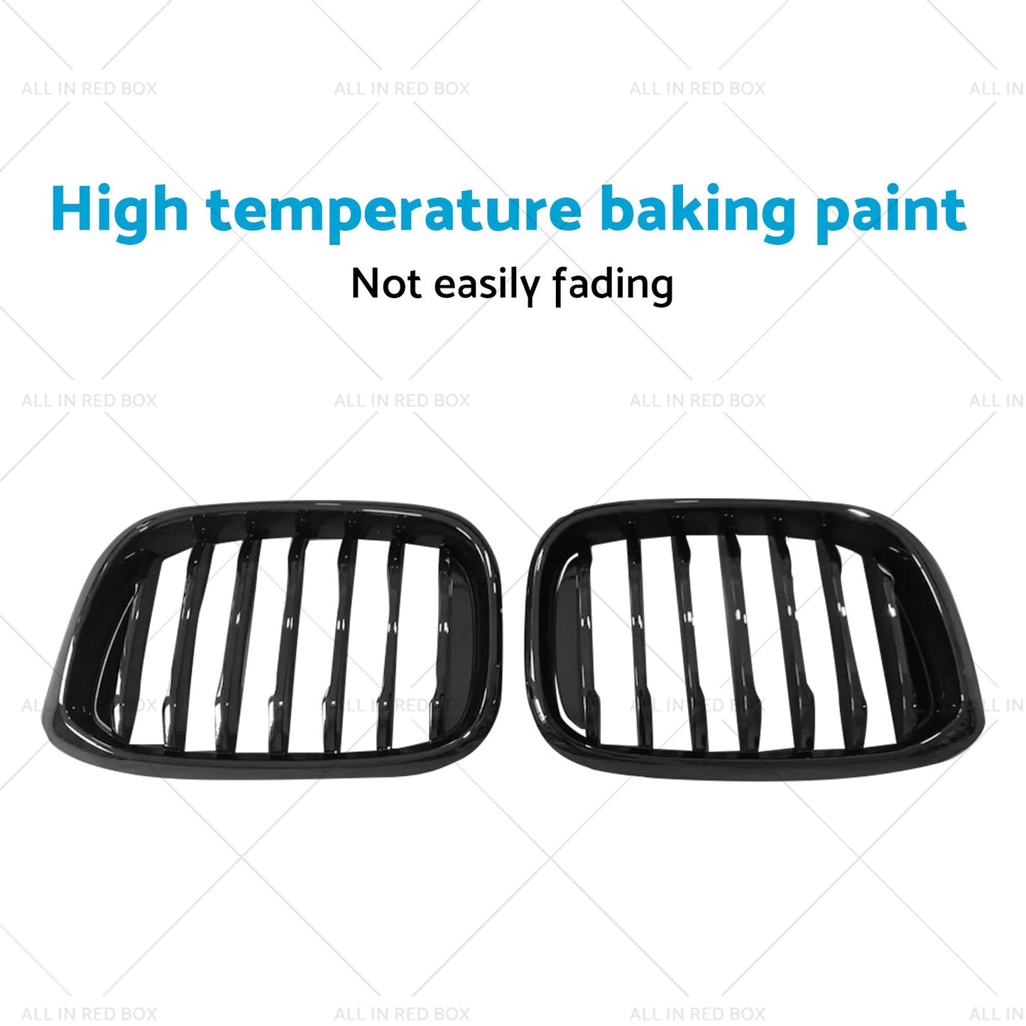 Front Bumper Grill Grille Suitable For BMW X3 G01 X4 G02 2018-2021 Gloss Black-2
